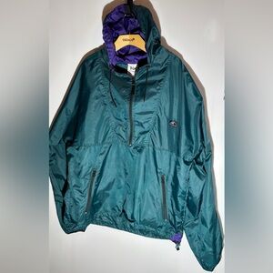 Vintage Teal and Purple Windbreaker Jacket size large